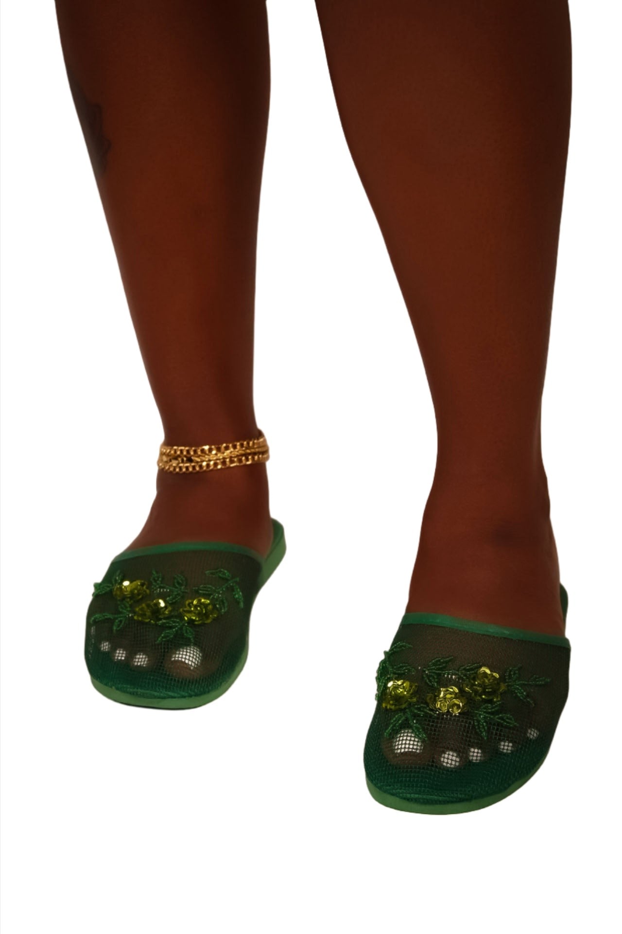 Chinese Slippers Classic Green